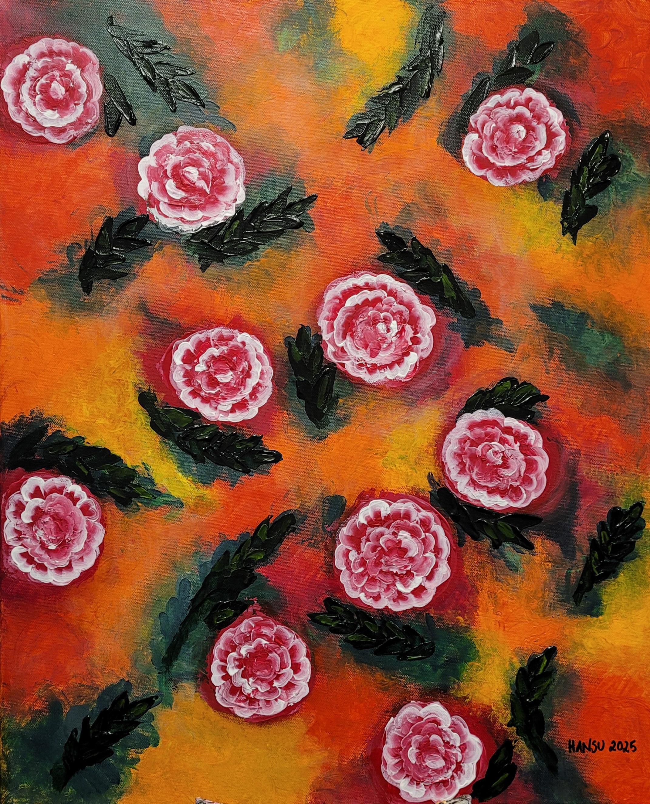 Flower Power Akryl på duk