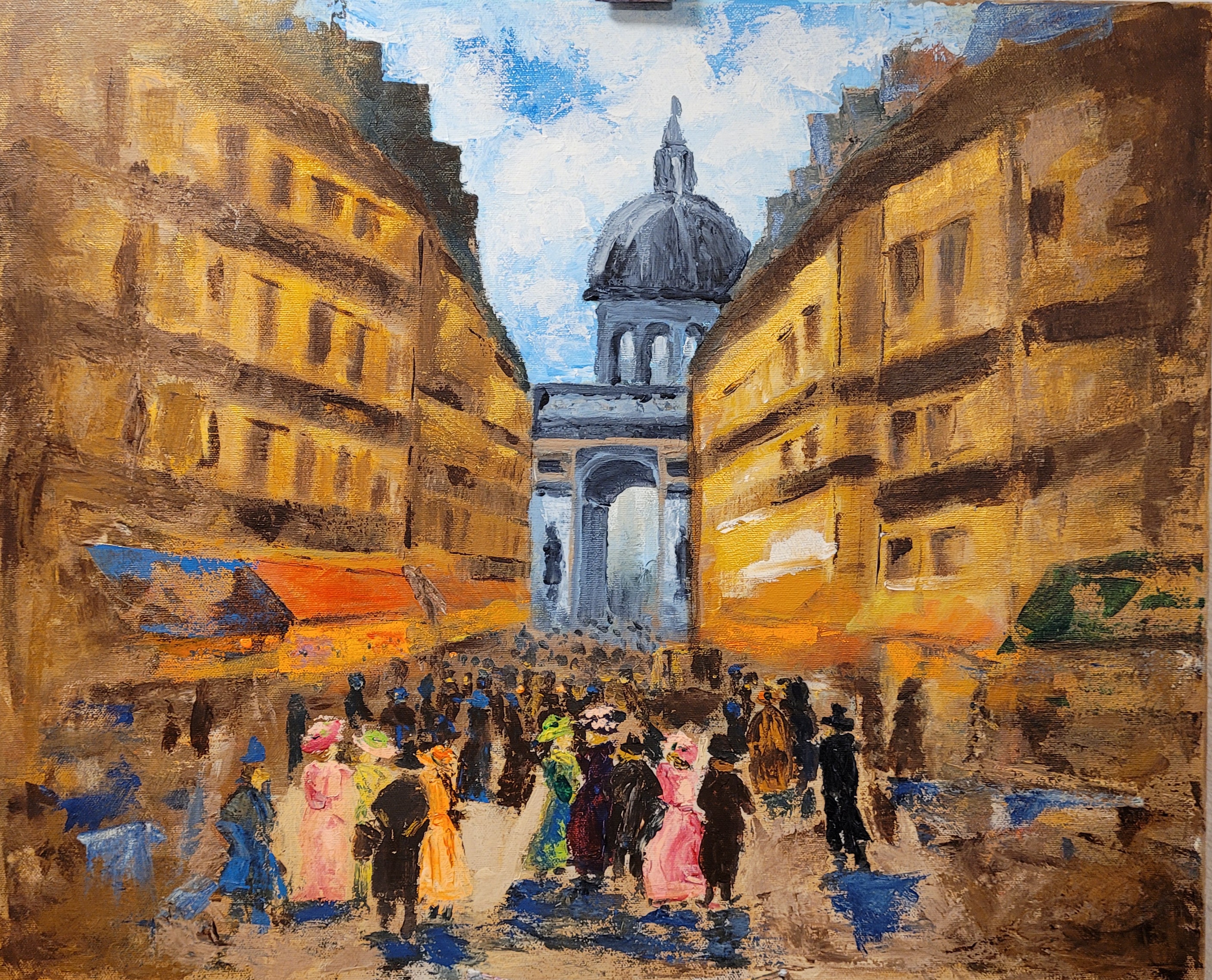 Jour du marché Akryl på duk