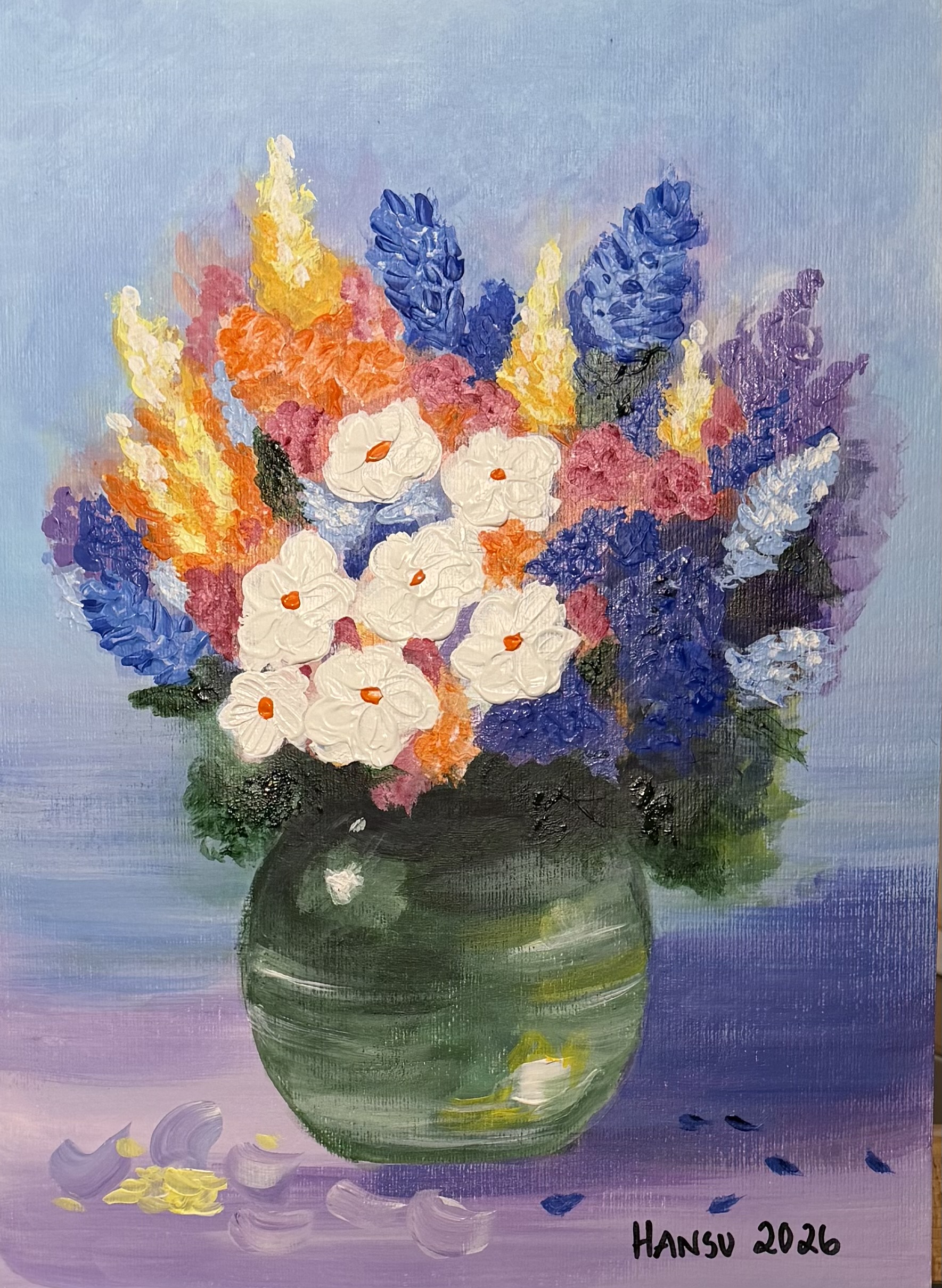 Cherish Fleurish Akryl på akrylpapper