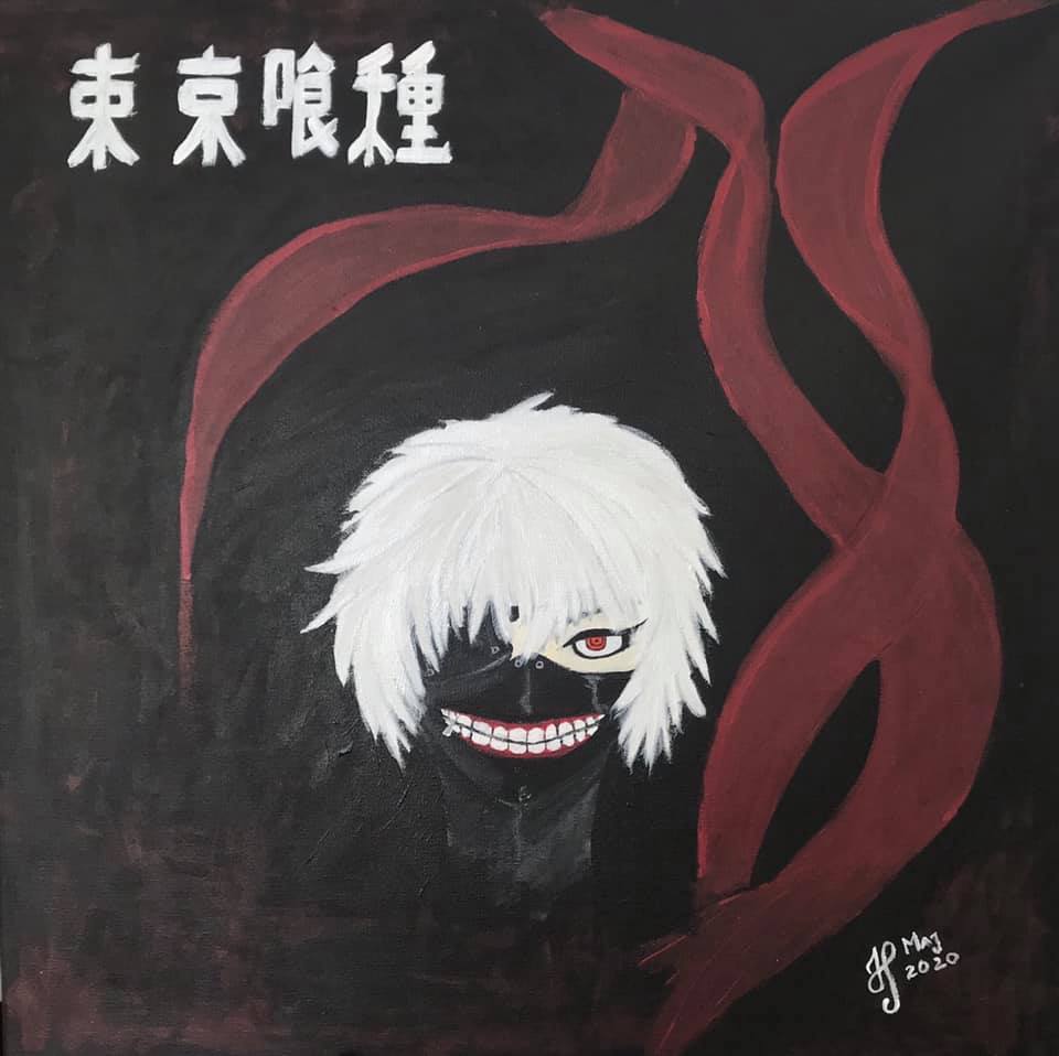 Kaneki Ken Tokyo Ghoul Akryl på duk - privat ägo, Anime