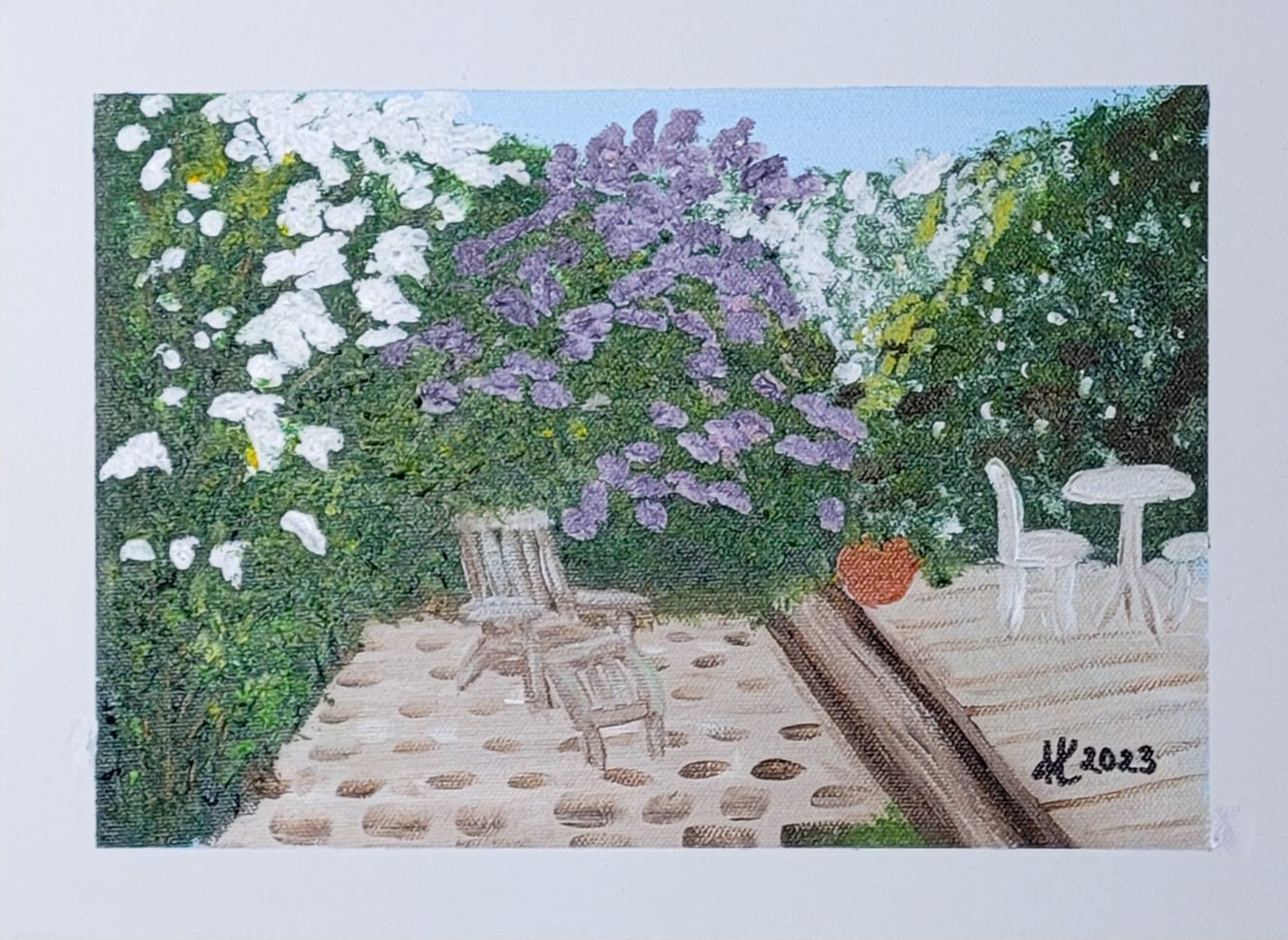 Lilacs Akryl på duk
